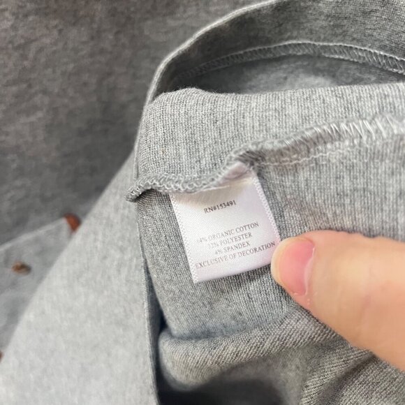 Hope &‎ Henry Girls Gray Dress With Bow & Elbow Patches - Size 7 - Picture 4 of 5